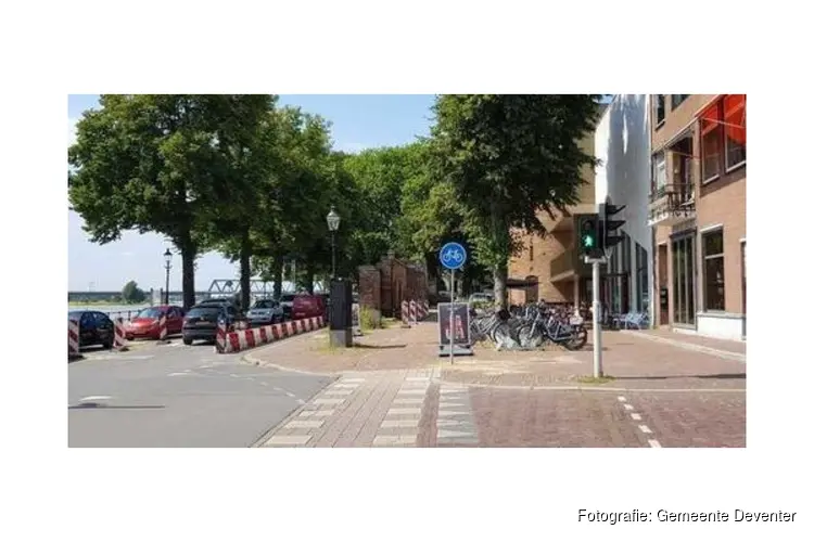 Tijdelijk fietspad achter de stadsmuur opengesteld